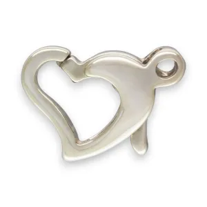 🆕🔗 Heart Shape Clasp with Drop in Sterling Silver