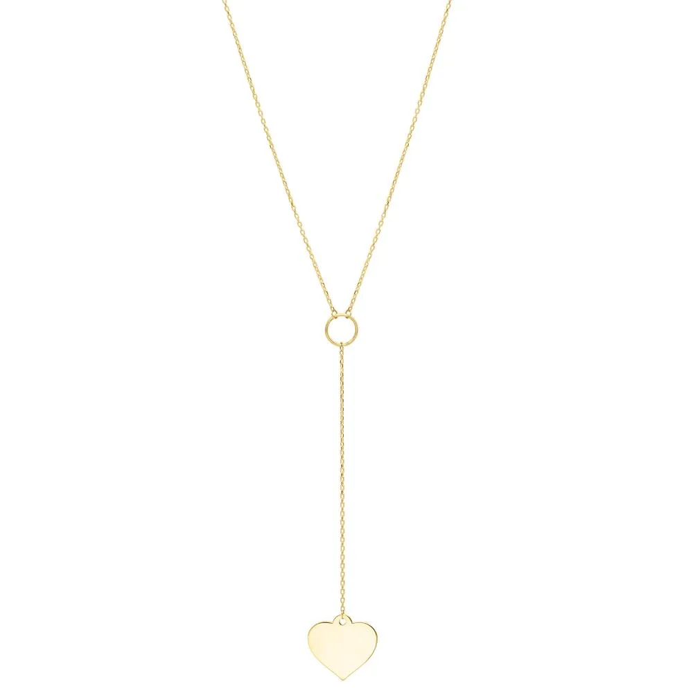 10K Lariat Heart Necklace