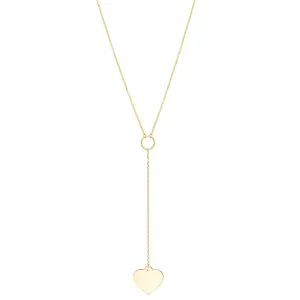 10K Lariat Heart Necklace