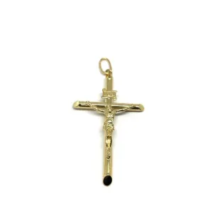 10K Yellow Gold Cross Men's Pendant XL GCP-050