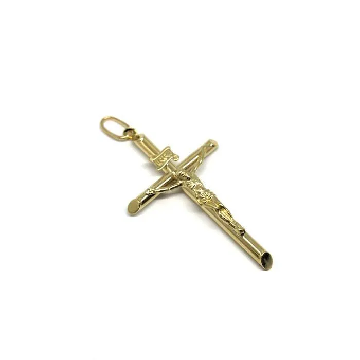 10K Yellow Gold Cross Men's Pendant XL GCP-050