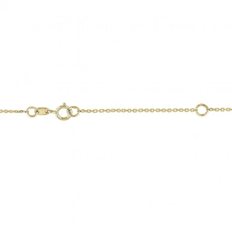 10K Yellow Gold Pearl Station Necklace