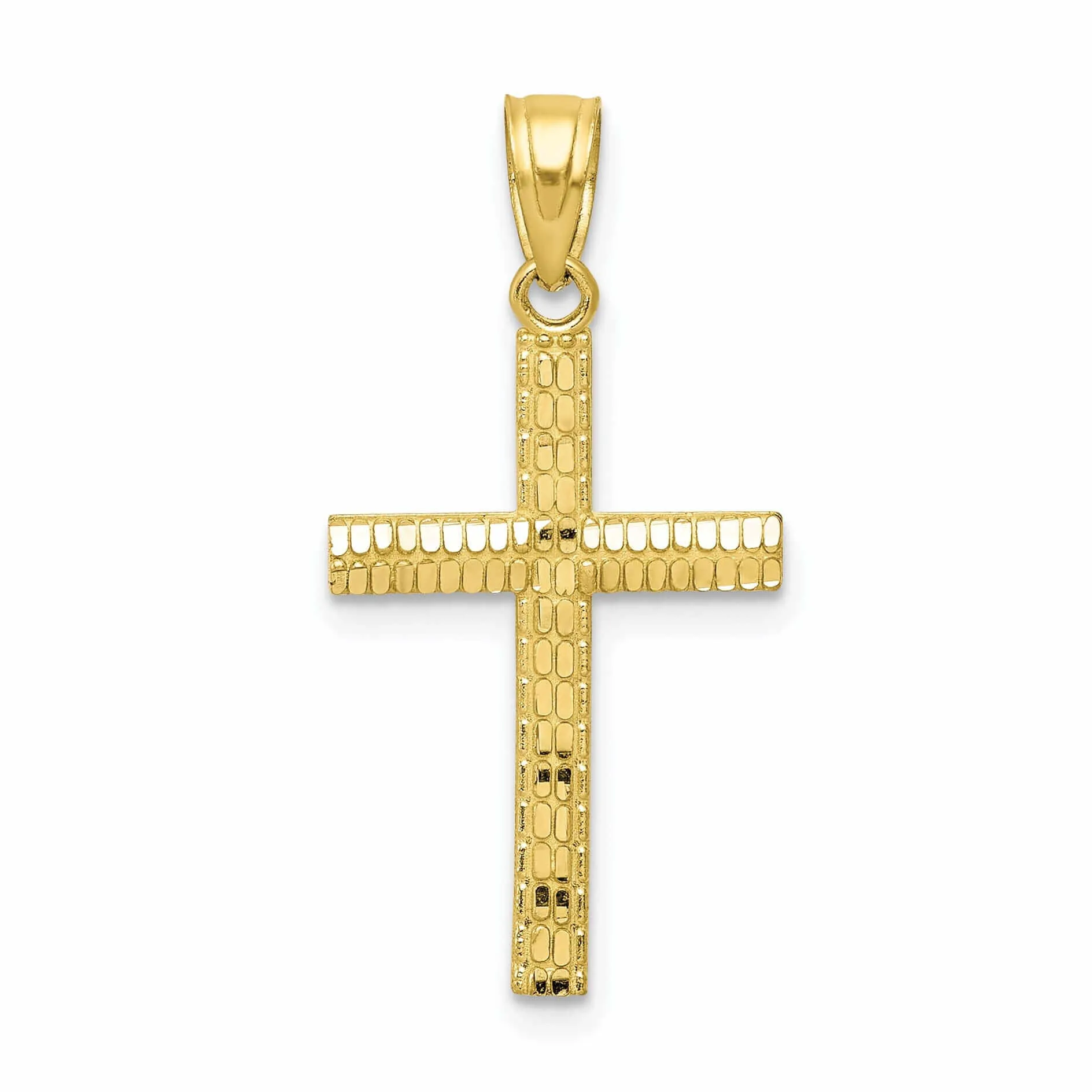 10k Yellow Gold Polished Cross Pendant