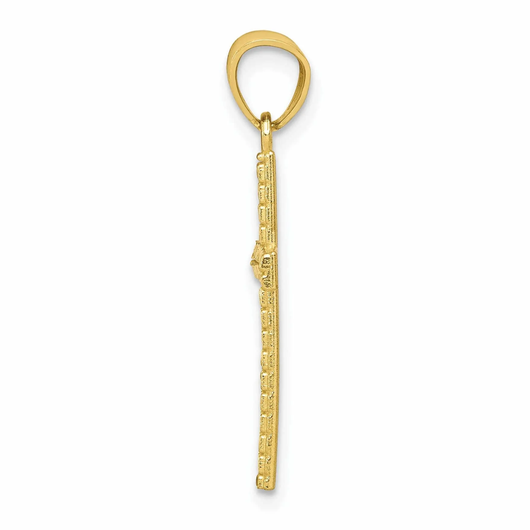 10k Yellow Gold Polished Cross Pendant