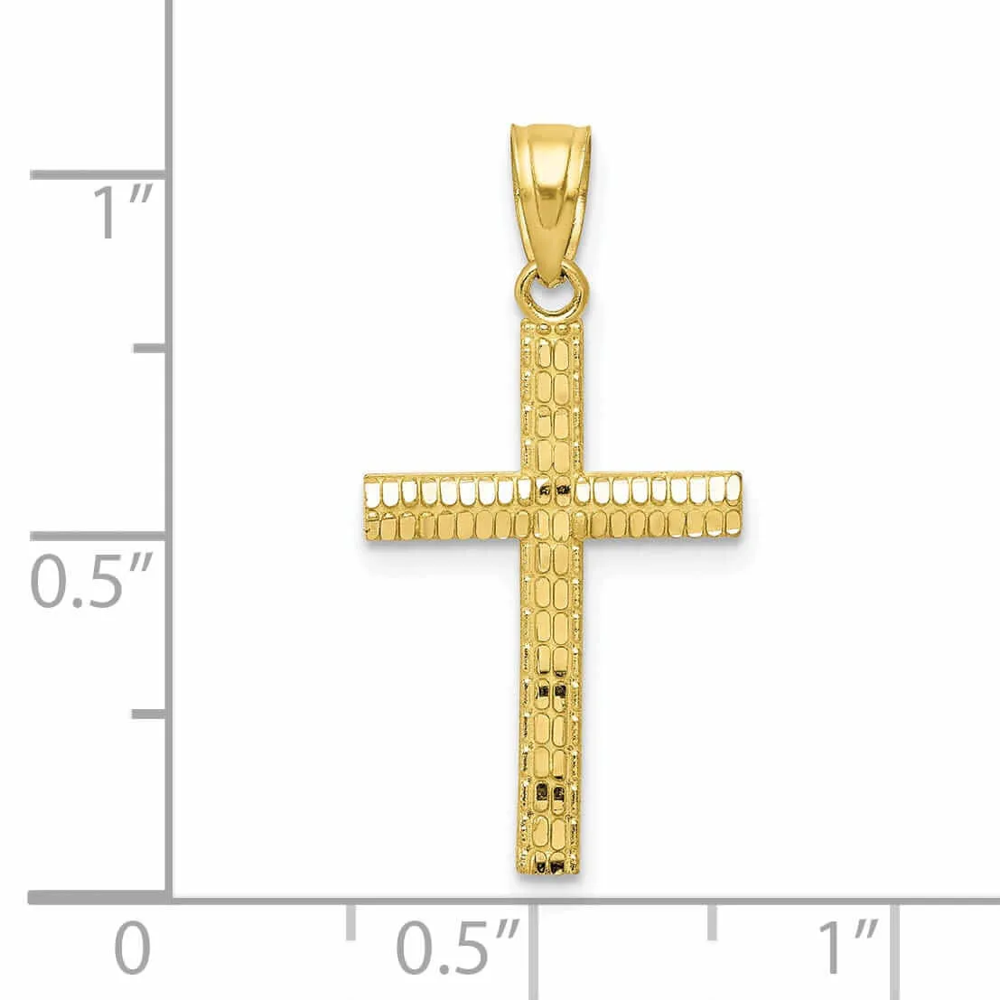 10k Yellow Gold Polished Cross Pendant