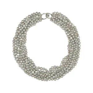 112-07 | GRAY 7-STRAND KESHI NECKLACE