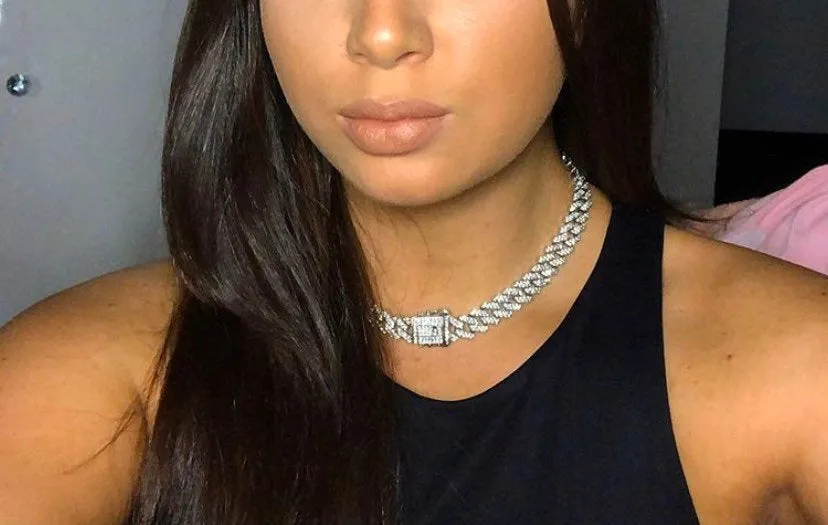 12mm s link Gold cuban chain necklace, blinged iced cuban necklace , Micro Paved 12mm S-Link Miami Cuban Necklaces Hiphop Men and women Iced necklace