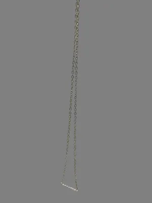 12"Silver Chain w/Pearls