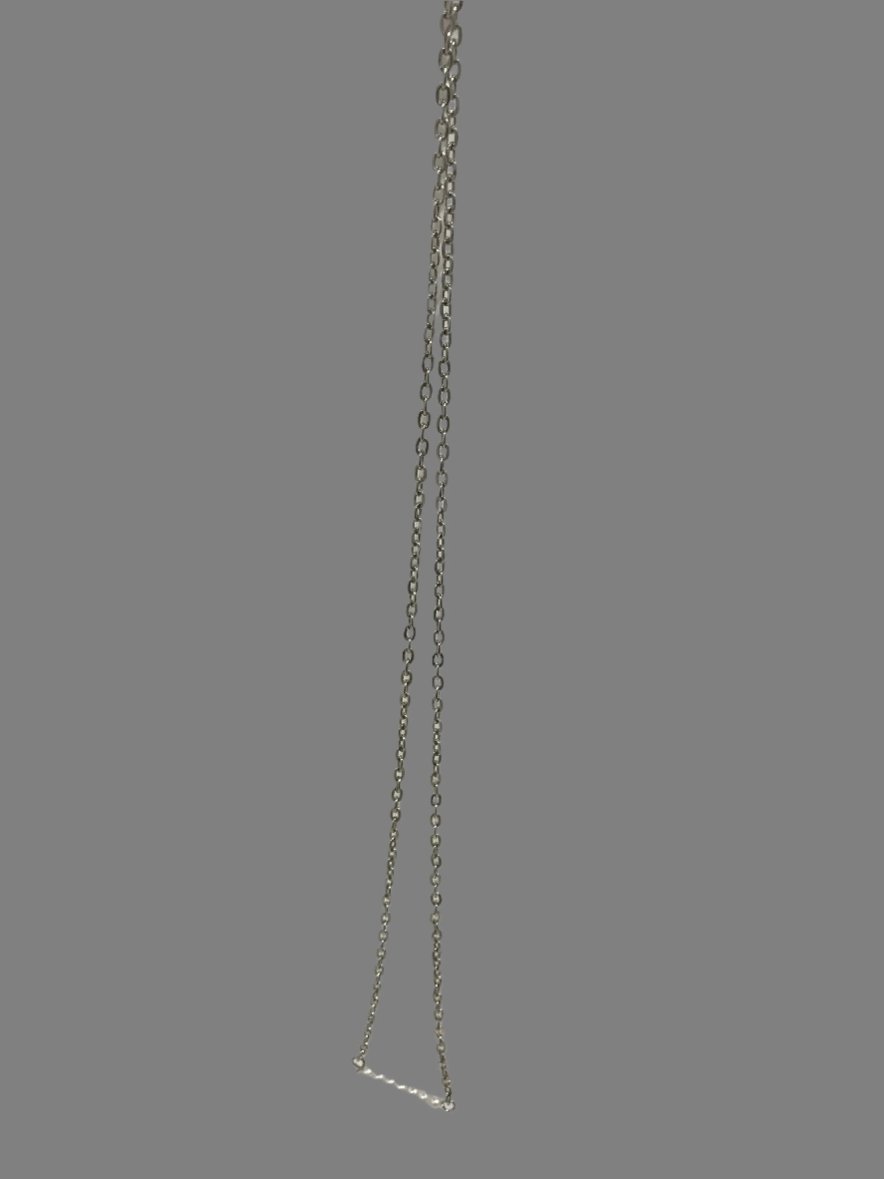 12"Silver Chain w/Pearls