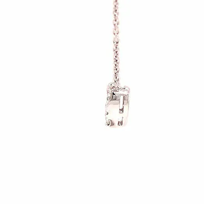 14K Diamond Cluster Heart Pendant White Gold