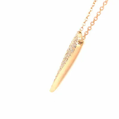 14K Diamond Pave Heart Pendant Necklace Yellow Gold