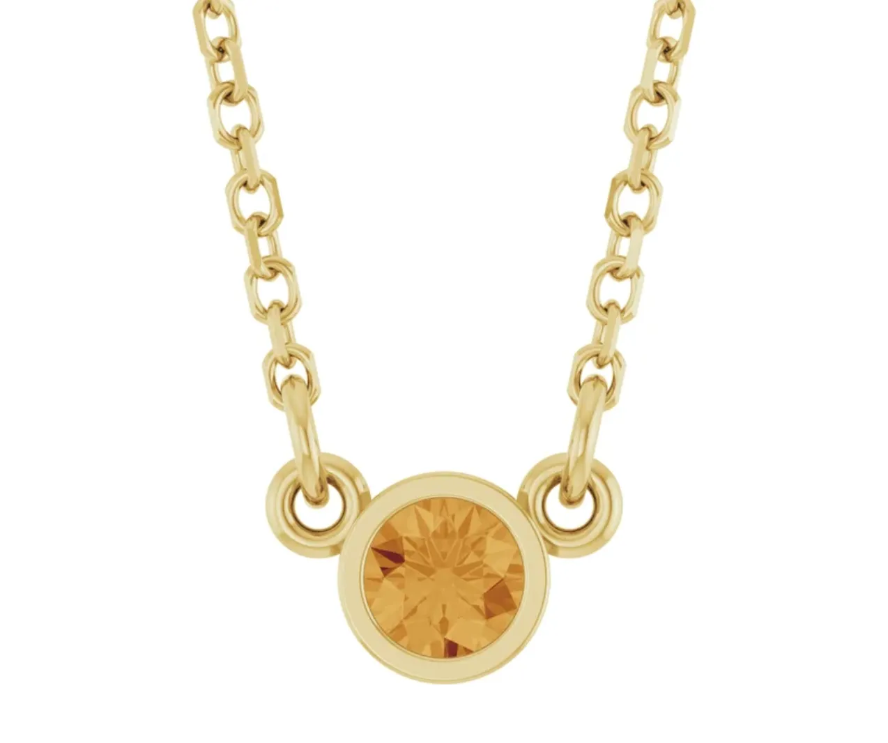 14K Gold Birthstone Necklace