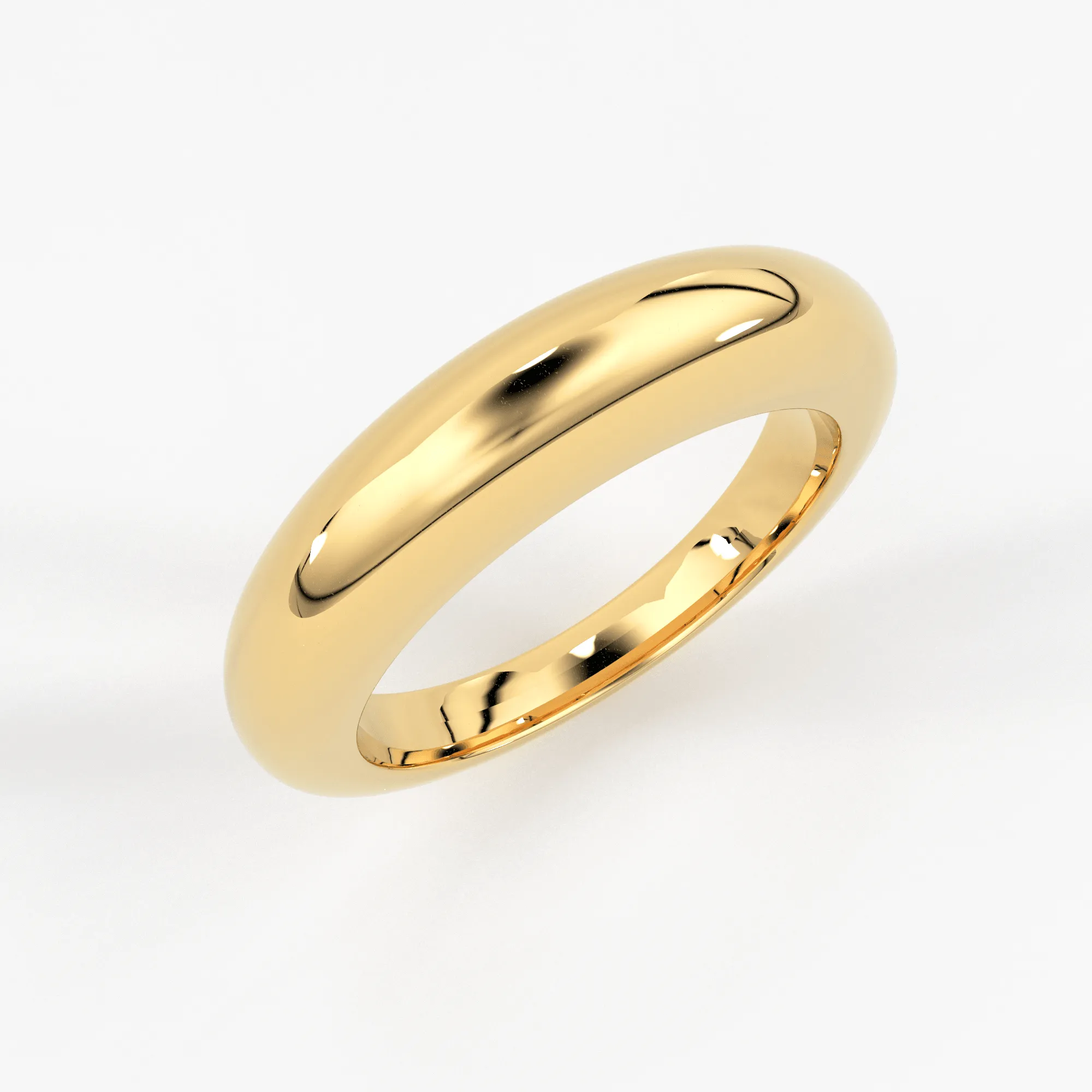 14k Gold Dome Ring / Dome Ring Gold / Statement Ring / Crescent Dome Ring / Chunky Ring / Minimal / Statement Ring / Classic Bold Ring