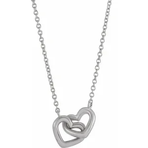 14K Gold Interlocking Heart Necklace