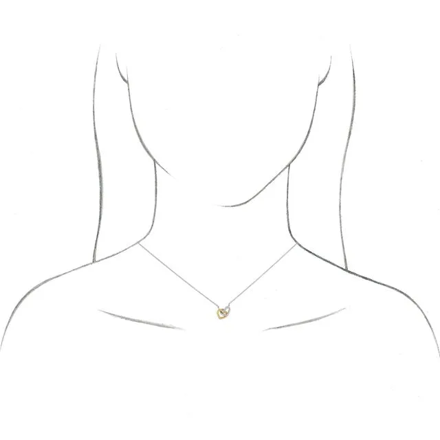 14K Gold Interlocking Heart Necklace