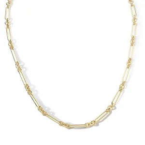14K Gold "Esme " Paperclip Chain Necklace - 18"