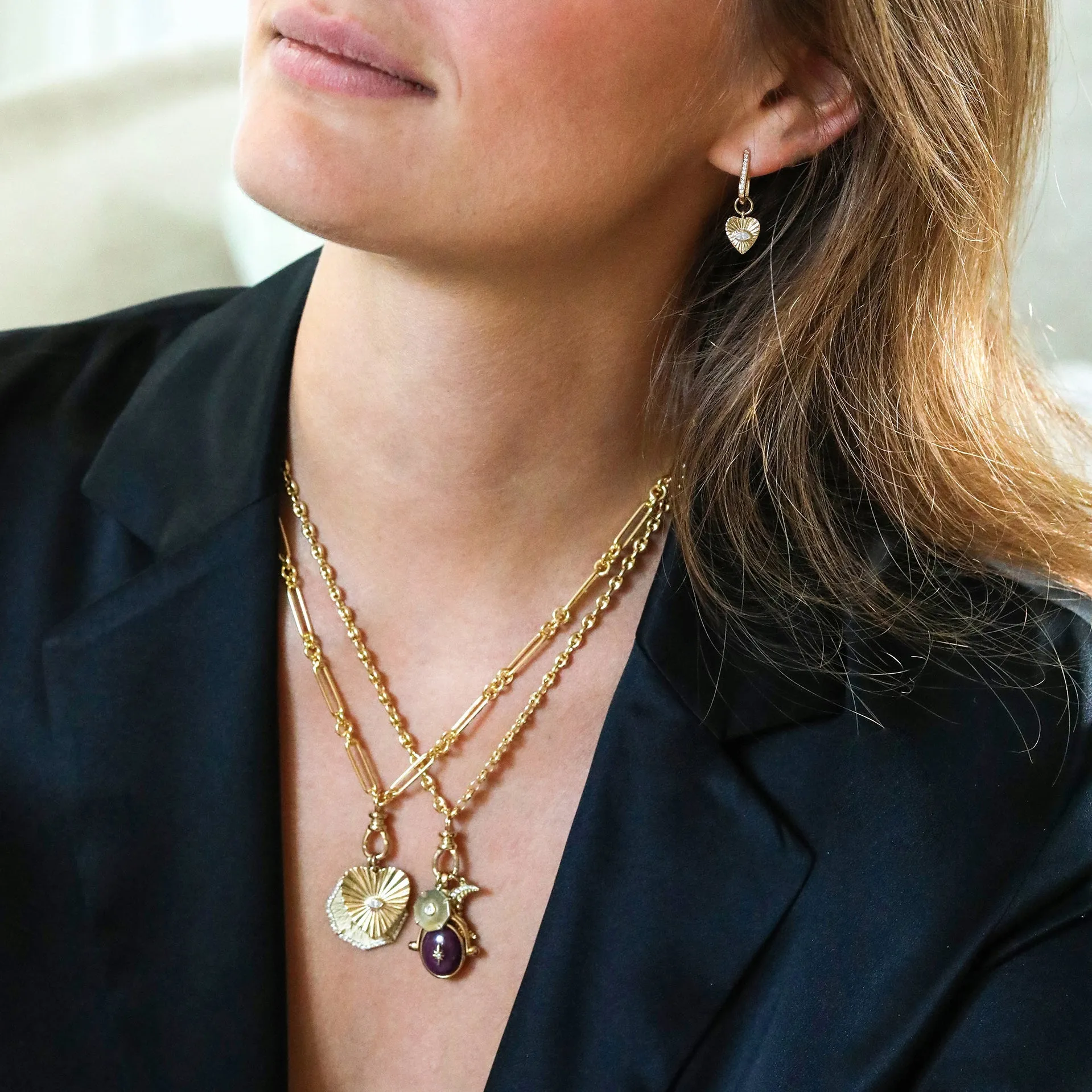 14K Gold "Esme " Paperclip Chain Necklace - 18"