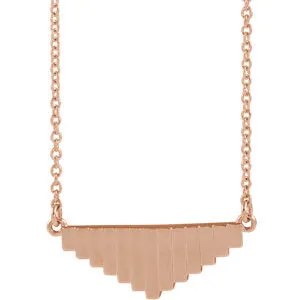 14K Rose 16" Geometric Necklace