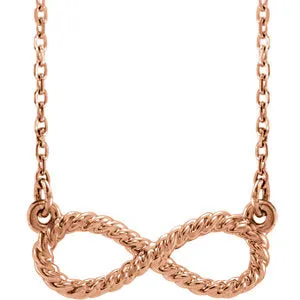 14K Rose Rope Infinity-Inspired 18" Necklace
