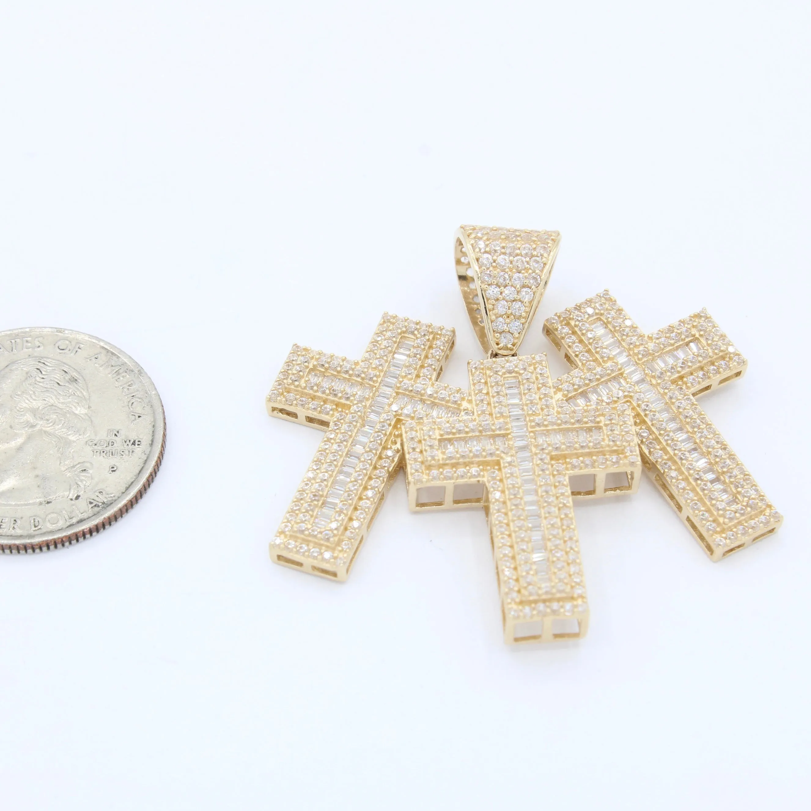 14k three Cross Pendant JTJ™
