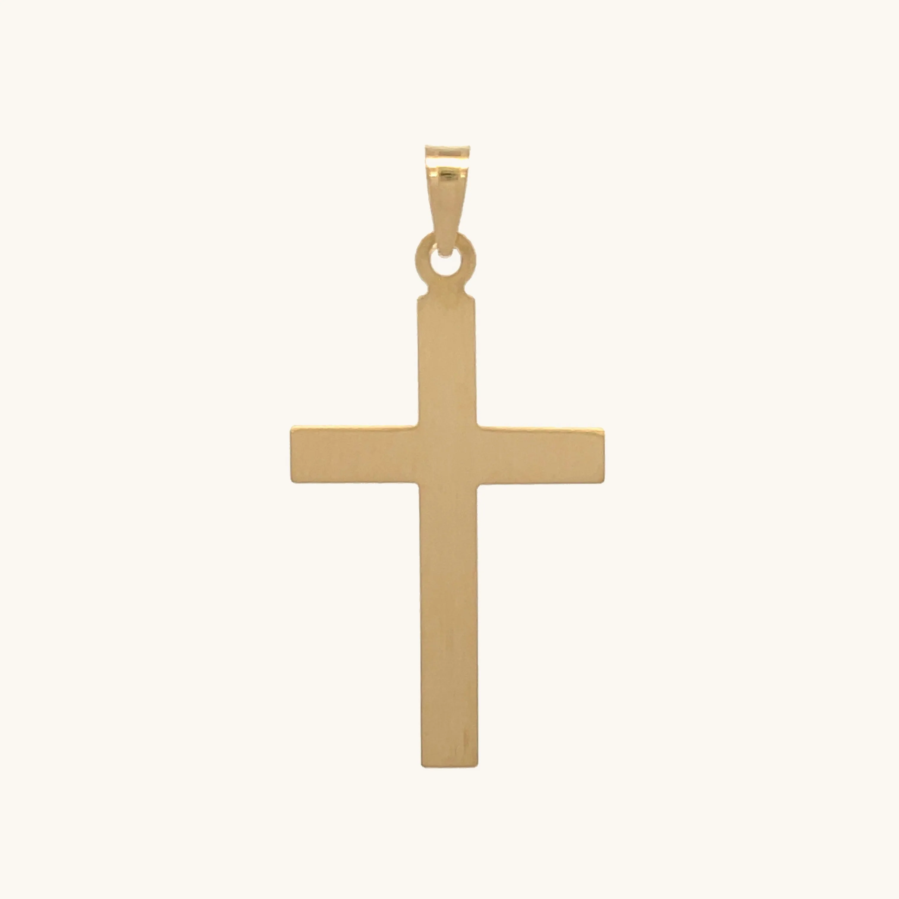 14K TWO-TONE GOLD CROSS ON CROSS PENDANT