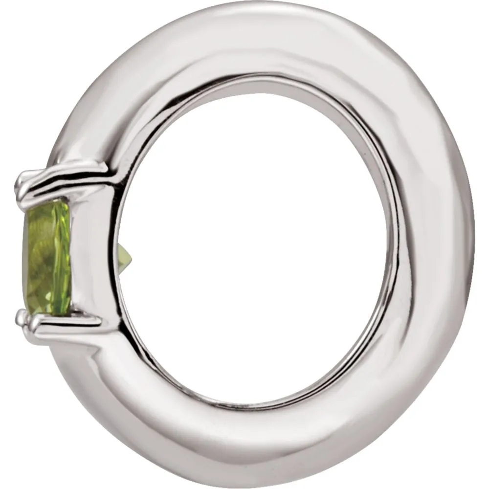 14k White Gold August Birth of a Child™ Miniature Birthstone Ring Pendant