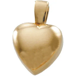 14k White Gold Heart Pendant