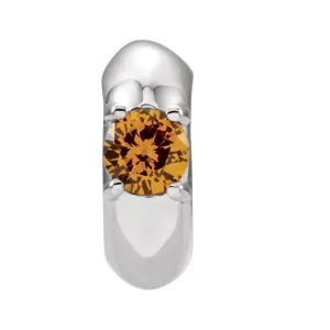 14k White Gold November Birth of a Child™ Miniature Birthstone Ring Pendant