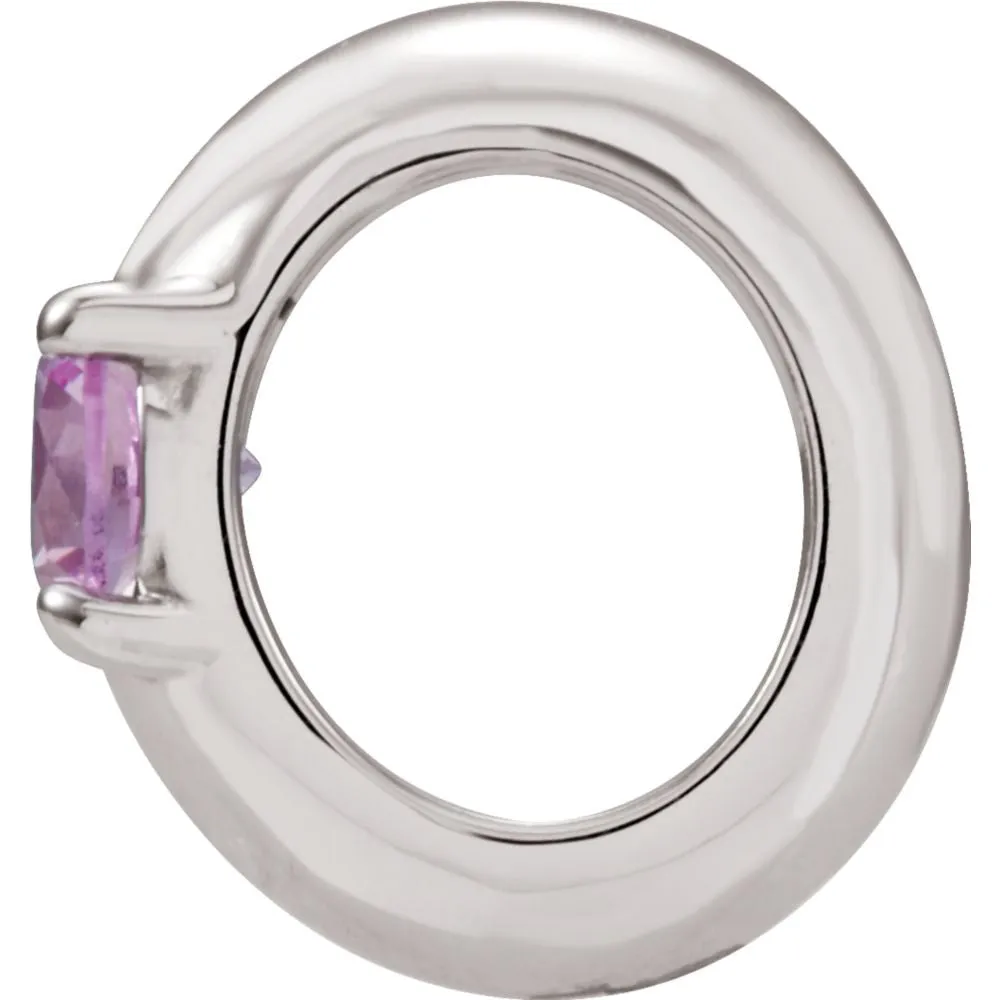 14k White Gold October Birth of a Child™ Miniature Birthstone Ring Pendant