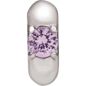 14k White Gold October Birth of a Child™ Miniature Birthstone Ring Pendant