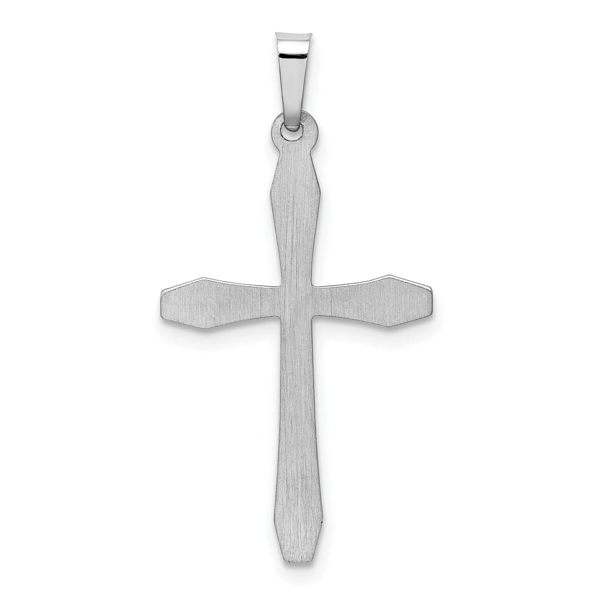14k White Gold Polished Passion Cross Pendant