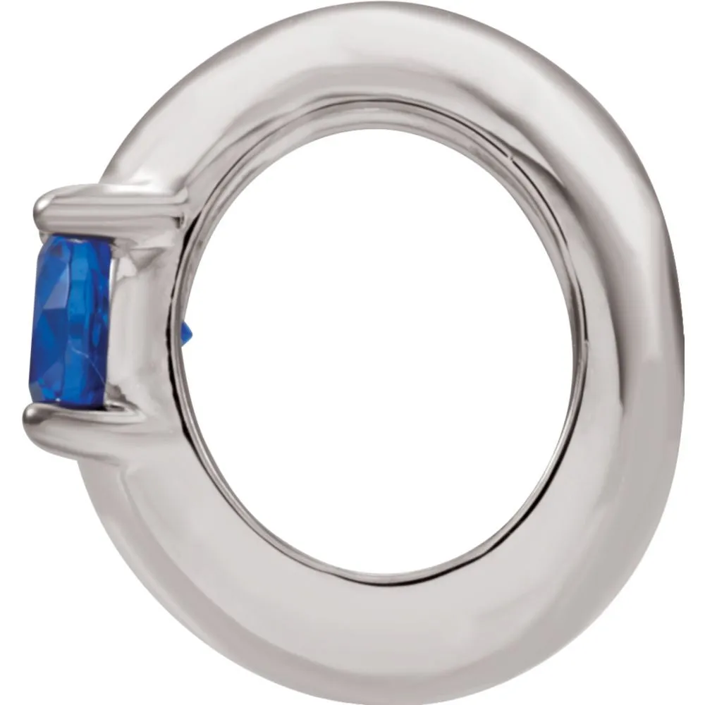14k White Gold September Birth of a Child™ Miniature Birthstone Ring Pendant
