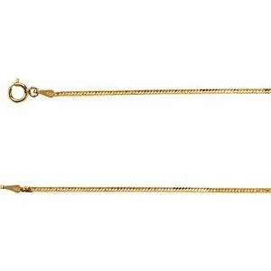14K Yellow 1.5 mm Flexible Herringbone Chain 18" Chain