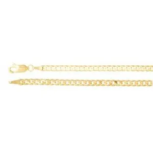 14K Yellow 3 mm Curb 20" Chain