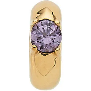 14k Yellow Gold February Birth of a Child™ Miniature Birthstone Ring Pendant