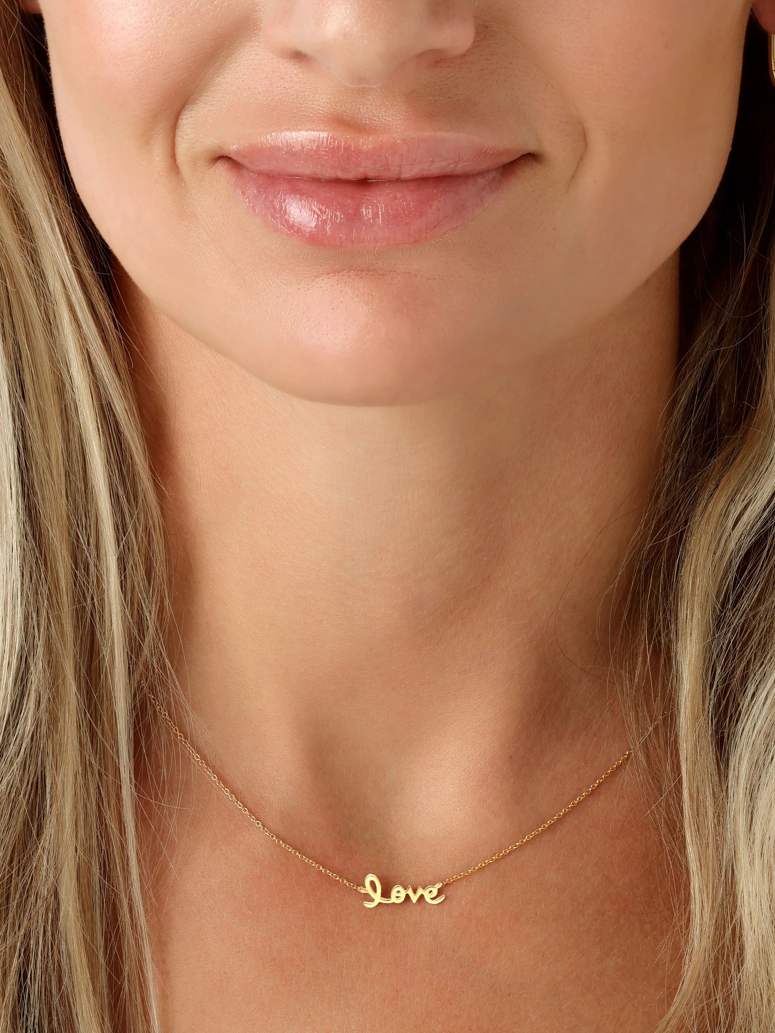 14k Yellow Gold Love Necklace