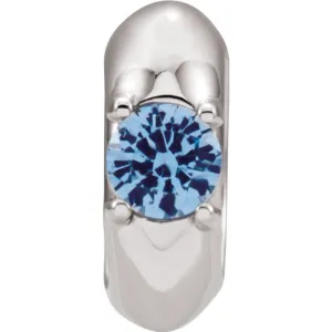 14k Yellow Gold March Birth of a Child™ Miniature Birthstone Ring Pendant