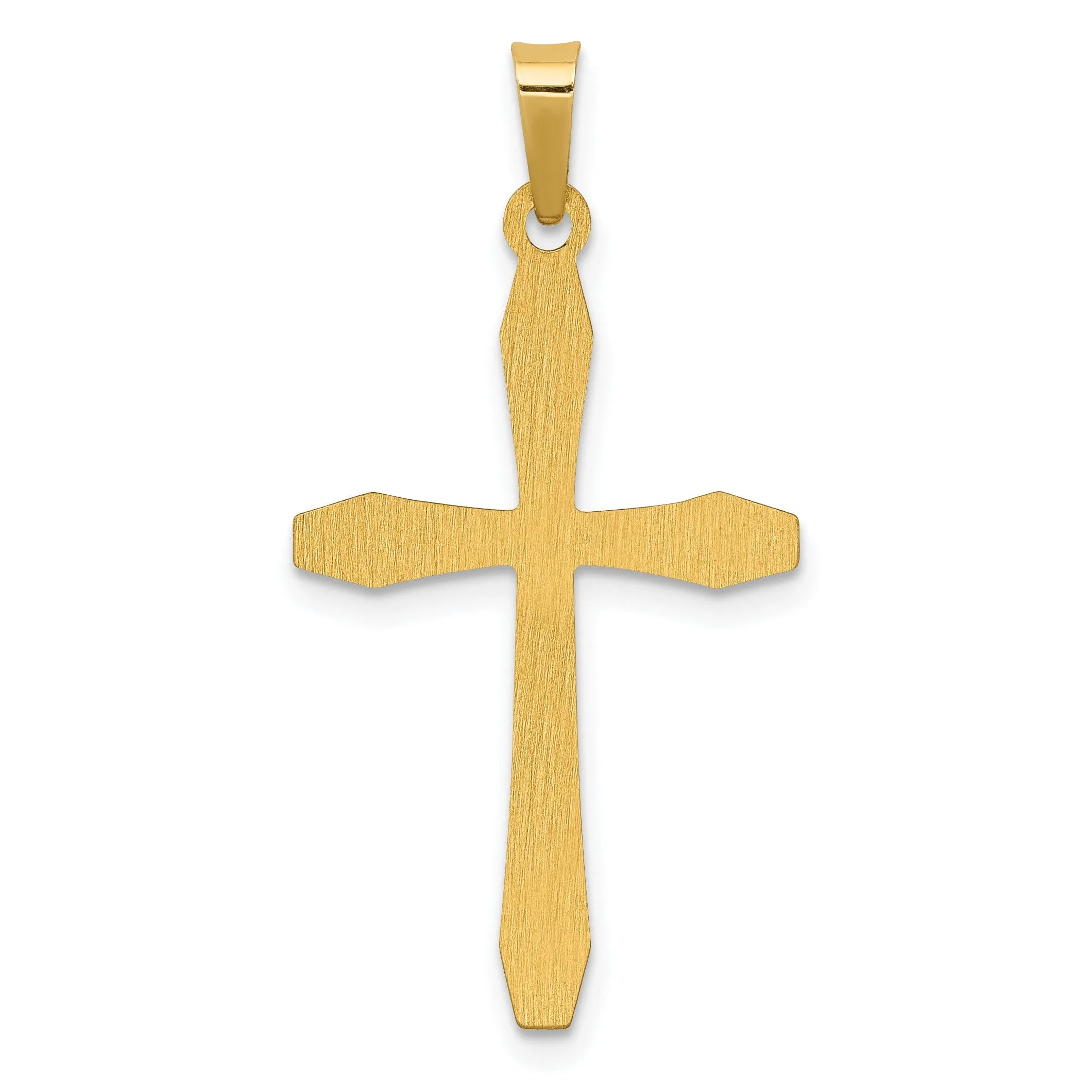 14k Yellow Gold Polished Finish Cross Pendant