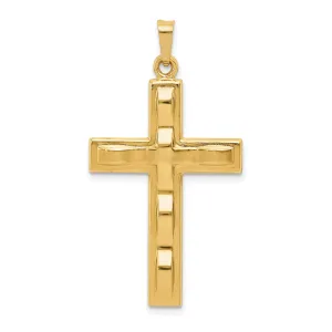 14k Yellow Gold Polished Finish Cross Pendant