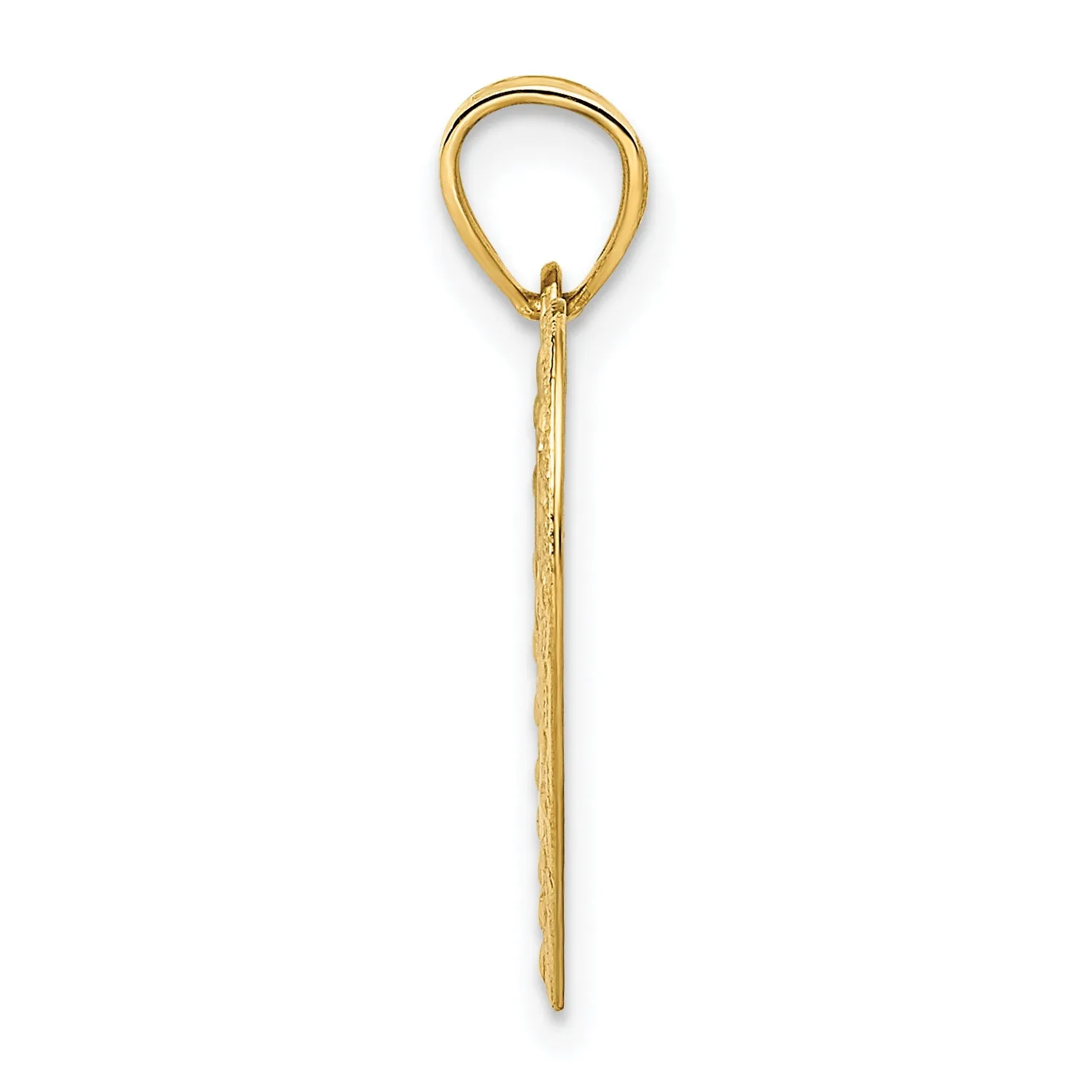 14k Yellow Gold Polished Finish Doves in Heart Pendant