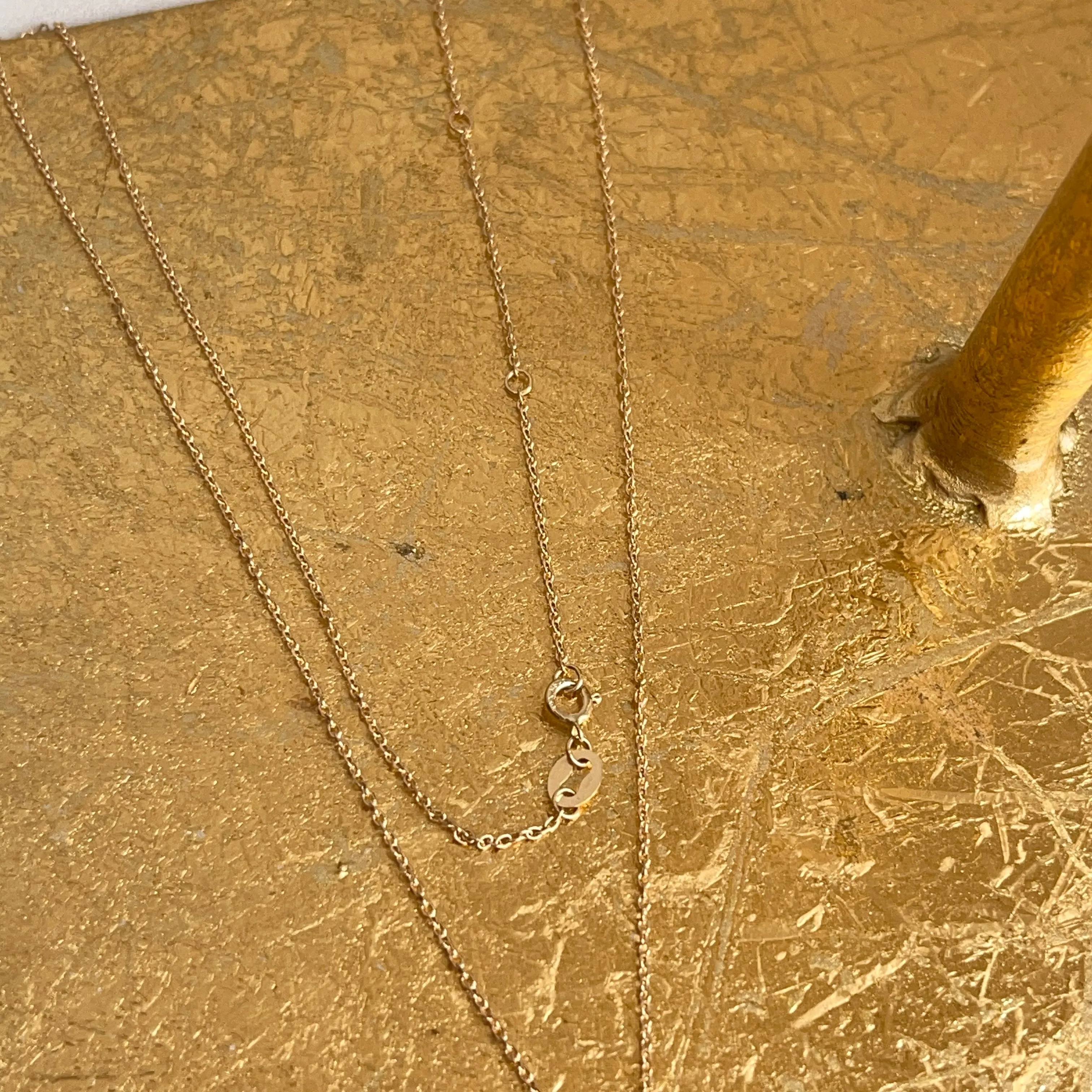 14KT Yellow Gold Cross Cut-Out Disc Pendant Necklace