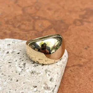 14KT Yellow Gold Polished Chunky 17mm Domed Cigar Band Ring