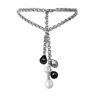 156-09-S | TURKISH SILVER w/ MULTI WILD PEARL WATERFALL