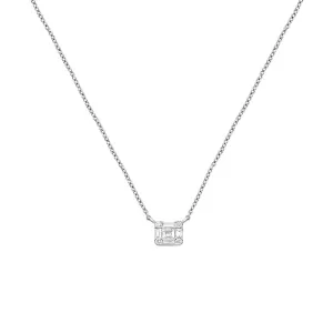 18 Karat White Gold Illusion cut Diamond necklace