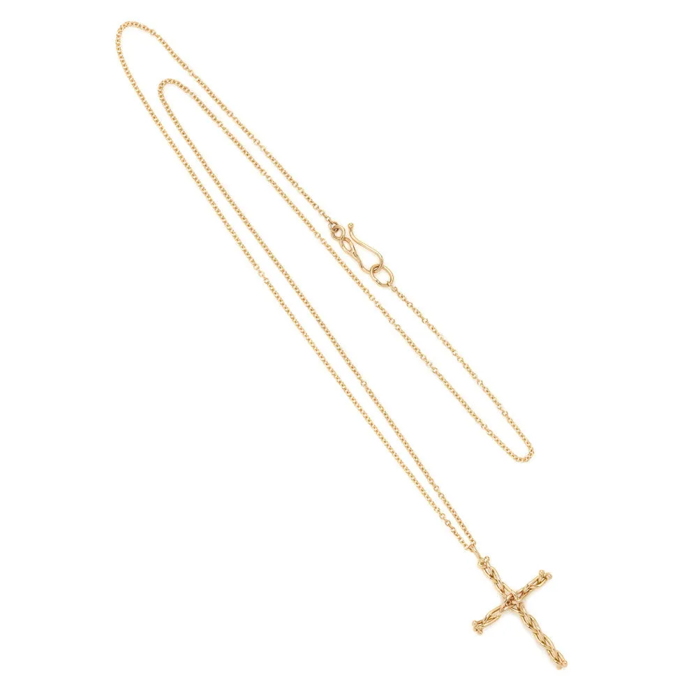 18k medium vine cross
