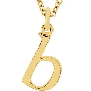 18K Yellow Gold-Plated Sterling Silver Lowercase Initial b 16" Necklace