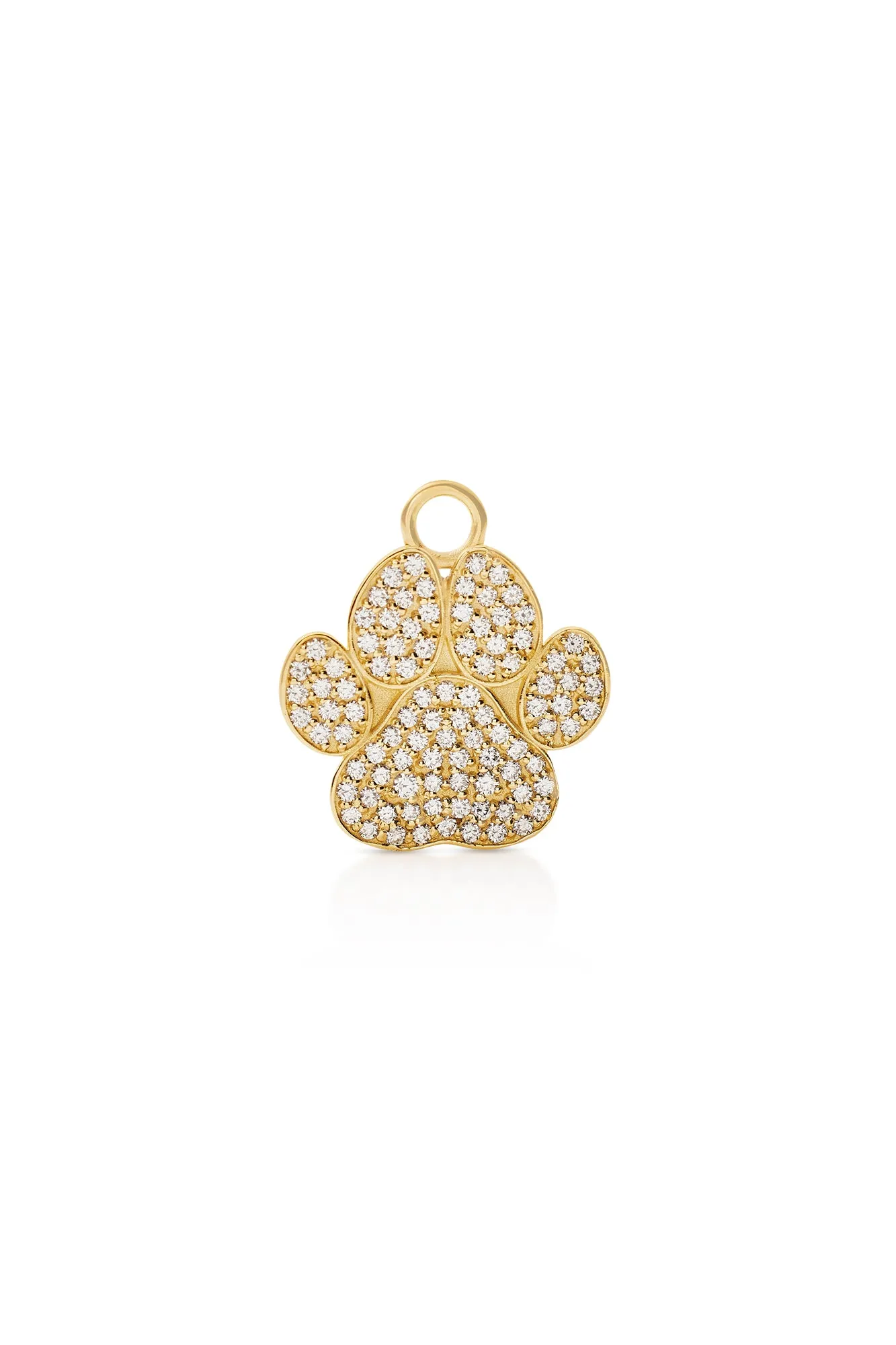 18KY Diamond Paw Charm