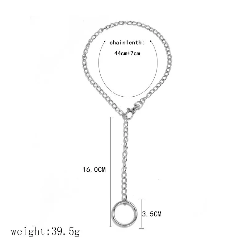 1977 Punk Rock Chain with Circle Pendant.