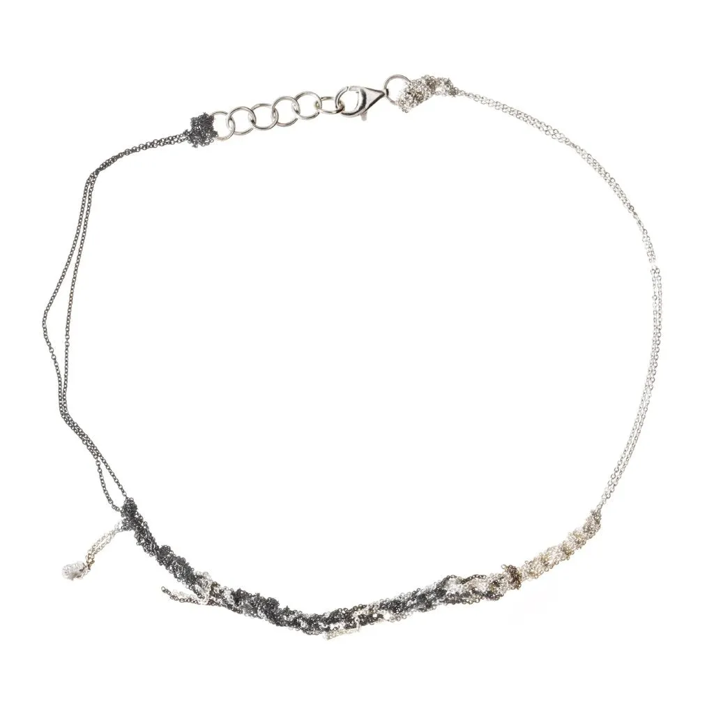 2-Tone Clasped Skinny in Silver   Faded