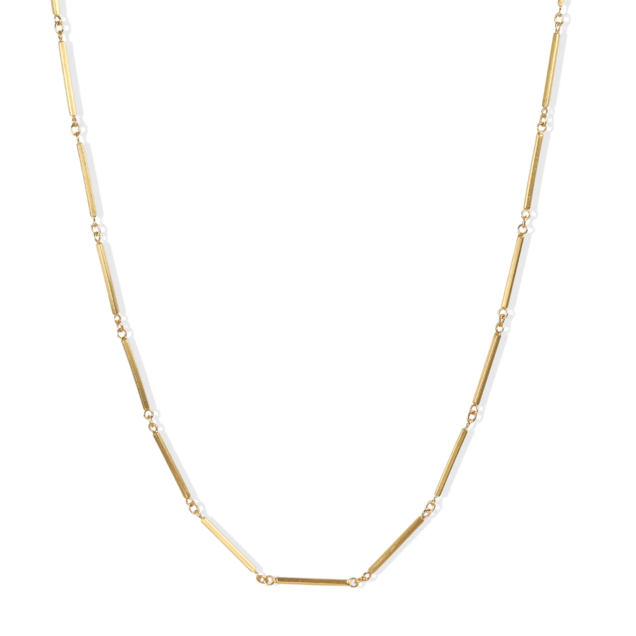 20K Gold Bar Chain Necklace